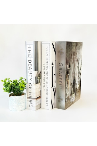 3lü Kitap Görünümlü Dekoratif Saklama Kutusu Seti, Minimalist İskandinav Tarzı Ev Ofis Dekoru Set 6