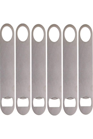 Youtek 6'lı Paslanmaz Çelik Açıcı: Profesyonel Bar & Mutfak İçin Dayanıklı, Kolay Kullanımlı Biçak Açıcı Seti Gümüş