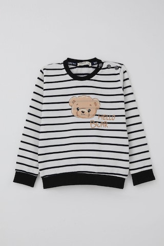 Breeze Erkek Bebek Eşofman Takımı Sevimli Bebek Ayıcık Baskılı 9 Ay-3 Yaş, Beyaz Beyaz