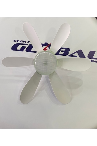 Pervaneli Ampul 40w 3 Renkli 6 Kanatlı Sabit Led Bahçe Çardak Balkon Ev Tipi Tasarruflu Tavan Lambası E27 Duy 3 Renk