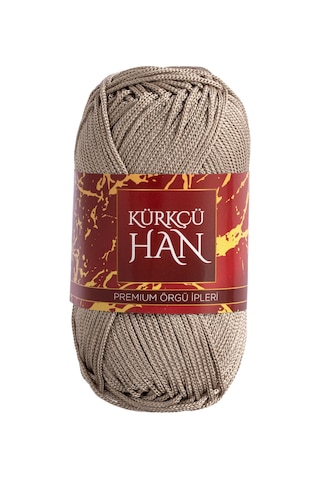 Stil Makrome 3 Mm 100 Gr 100 M Polyester Makrome Parlak Örgü Ve Çanta İpi - Vizon Bej