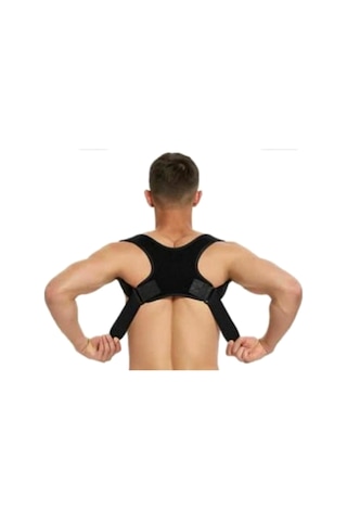 Multiflexpro Unisex Siyah Yeni Nesil Dik Duruş Korsesi Kamburluk