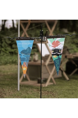 Ebitda Kamp Bayrağı - 3g Keçe Çadır Süsü, Açık Hava Ve Parti Dekorasyonu 140mm İp, Çok Renkli Çok Renkli