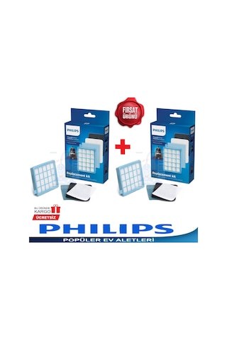 Philips Uyumlu Powerpro Active Fc 9532/09 Hepa Filtre Seti 2 Kutu (409351819)