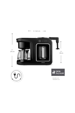 Karaca Hatır Plus Barista 6 In 1 Latte Cappucino Ve Közde Türk Kahvesi Makinesi