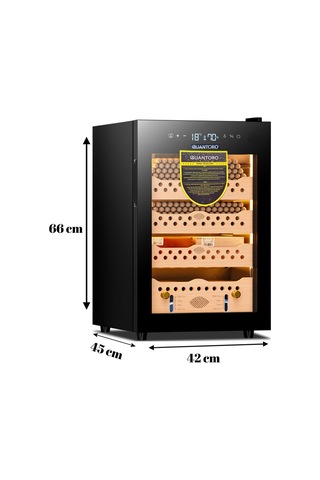 Quantoro Qcc-60 Elektronik Nemlendirme & Soğutmalı Siyah Puro Dolabı - Qtr-001