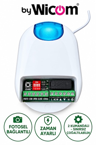 Wicom Acs-88 Otomatik Kepenk Panjur Alıcısı - Fotosel Bağlantılı + 2 Kumanda