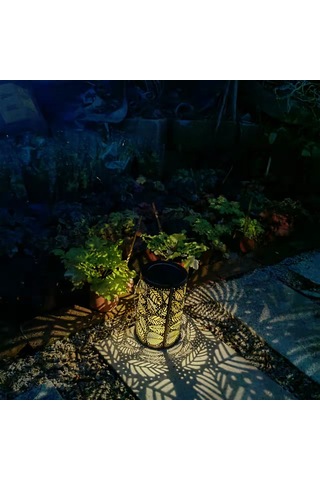 Ximistore9 Güneş Enerjili Bahçe Dekorasyonu Yaprak Desenli Suya Dayanıklı Dış Mekan Aydınlatma Lambası