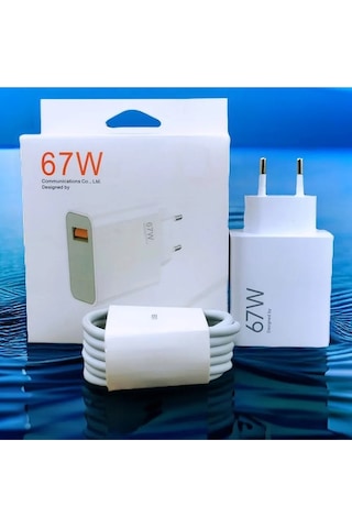 Xiaomi Mi Mix 3 8gb 128gb Uyumlu 67 Watt Hızlı Şarj Aleti + 1 Metre Kablo Set 67 Watt Mi Şarj Cihazı