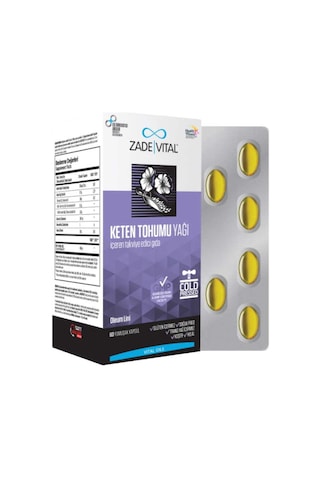 Zade Vital Keten Tohumu Yağı 625Mg 60 Kapsül