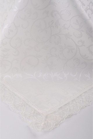 Kdk Dertsiz 160x220 Güpürlü Masa Örtüsü Krem - 2