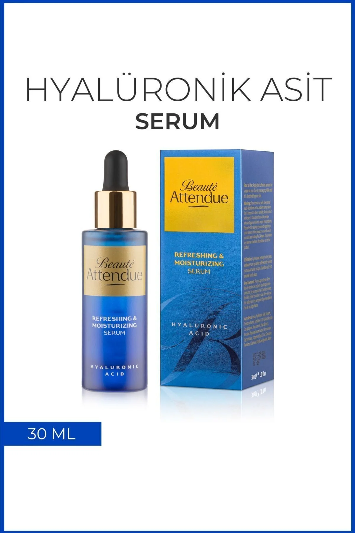 Beaute Attendue Hyaluronik Asit Yoğun Nemlendirici,canlandırıcı Serumu