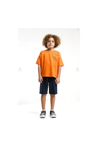 Aykidsclup U.s. Polo Assn Erkek Çocuk Turuncu Bermuda Takım 2053-