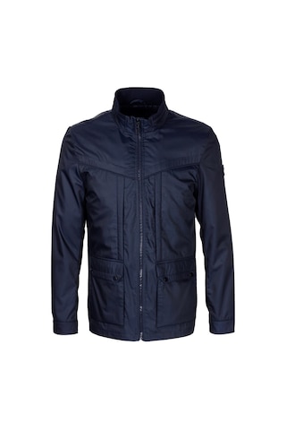 Ncs Jeans Lacivert Erkek Dik Yaka Rüzgar Ve Su Itici Ön Cepli Slim Fit Mevsimlik Mont 4502-Lacivert