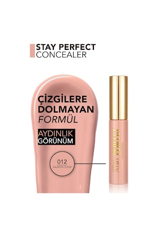 Flormar Stay Perfect Yüksek Pigmentli & Yarı Mat Bitişli Likit Kapatıcı 012salmoncover