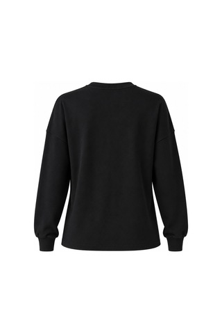Laluvia Siyah Taş İşlemeli Sweatshirt - 261010