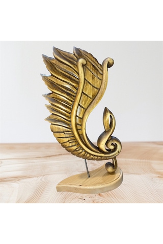 Ihlamur Ağacı Ve Kayın Ağacı, El Oyması Dekoratif Kanatlı Sol Anahtar Obje. Ölçü : 30x19 Cm 30x19 Cm