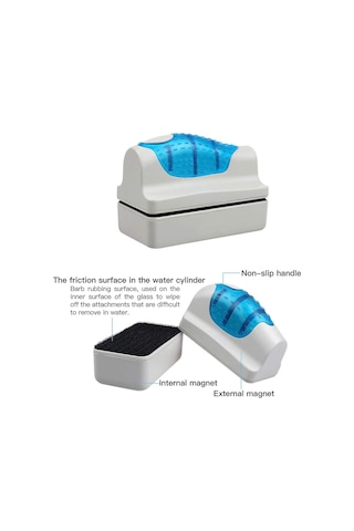 Cc Ggball Esinti Balık Tankı Temizleyici Fırça Yüzen Akvaryum Manyetik Balık Tankı Cam Yosun Scrubber Temizleyici Fırça Araçları Temizleme Ekipmanı Balık Tankı Aksesuarları 2 Adet