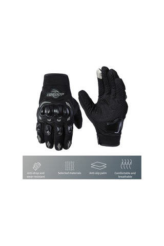 Ximistore9 Bsddp Motosiklet Eldiveni - Nefes Alabilir, Darbeye Dayanıklı, Kaymayı Önleyici, Dokunmatik Uyumlu, Turuncu L