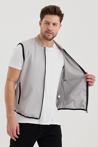 Alexandergardi Alexandergardı Dar Kesim İçi Polar Su İtici Softshell Kumaş Yelek Unı-ylk03 001