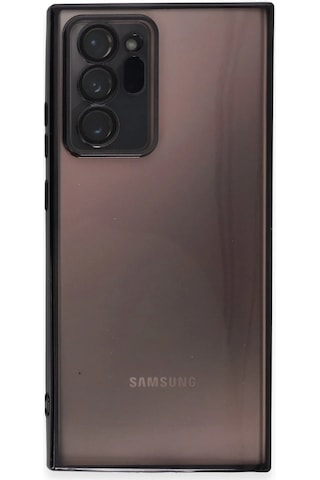 Cosmotex Newface Samsung Galaxy Note 20 Ultra Kılıf Razer Lensli Silikon - Siyah Sıyah