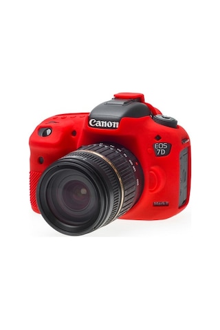 Easycover Canon 7D Mark II Silikon Kılıf Ecc7Dr2 (Kırmızı)