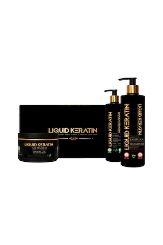 Liquid Keratin Şampuan 350 ML + Saç Kremi 200 ML + Maske 250 ML