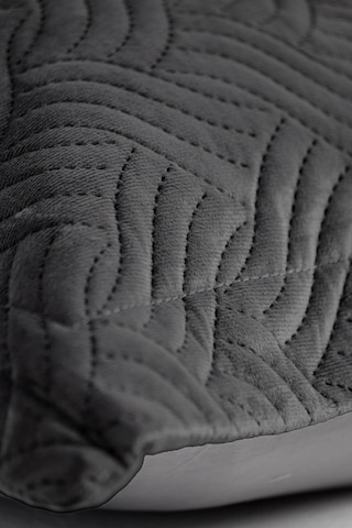 Silva Kadife Çift Kişilik Yatak Örtüsü Takımı - Antrasit