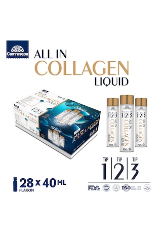 Camrusepa All In Collagen Liquid Tip 1-2-3 28 Flakon Likid Kolajen