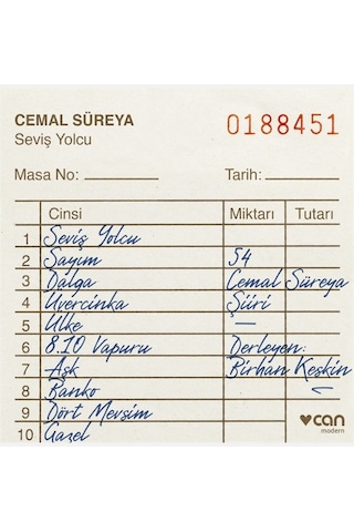 Seviş Yolcu - Cemal Süreya - Can Yayınları