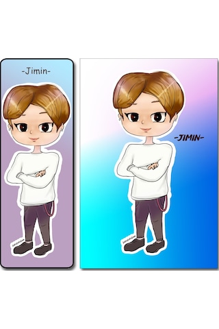 Bts Jimin Ayraç Kartpostal 2'Li Set Bts Jimin Ayraç Kartpostal 2'Li Set