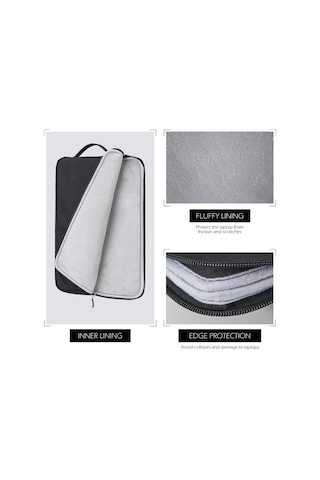 Macbook Air 13 M2 M1 A2681 A2337 A2179 2018-2022 /macbook Pro 13 M2 M1 A2338 Siyah İçin 13 İnç Dizüstü Bilgisayar Çantası Su Geçirmez Yumuşak Evrak Çantası Koruma Diğer