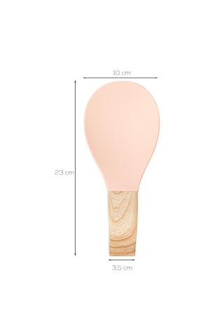 Porsima Pbt-718-2 Bambu Saplı Silikon Kirli Kepçe Kaşıklık Altlığı Kepçe Ve Kaşık Nihalesi Pembe
