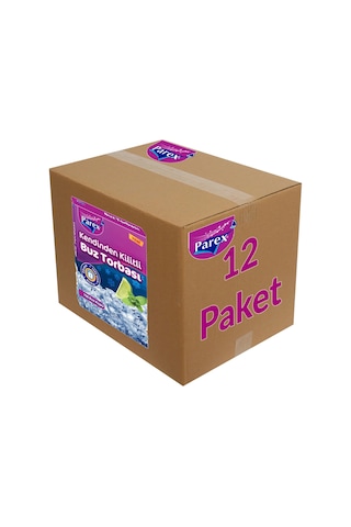Kendinden Kilitli Buz Torbası 196 Buz Küpü 12 Paket 1 Koli