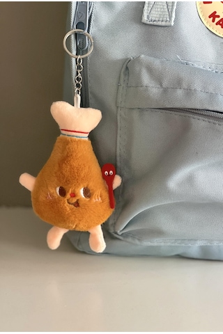 Tavuk But Şeklinde Eğlenceli Peluş Anahtarlık/çanta Süsü