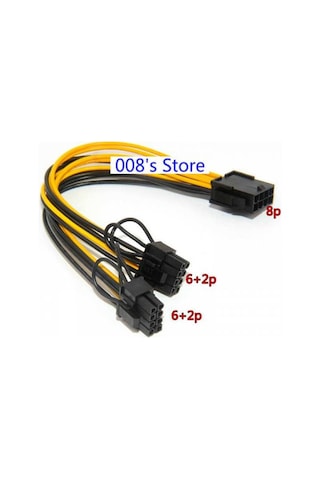 Boblov 8 Pin Power Splitter Pci-E Molex 8 Pin Çoklayıcı Kablo 8 P