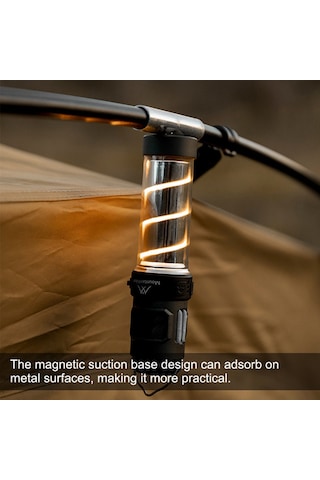 Mountainhiker Açık Kamp Çadır Işığı Balıkçılık Yürüyüş Lambası El Siyah