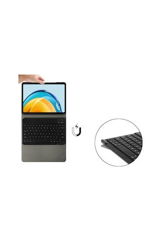 Honor Pad 9 Uyumlu Bluetooth Klavyeli Standlı Kılıf-bkk16