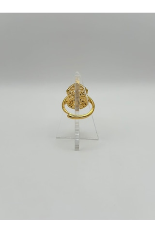 Arnes Jewelry Çelik 22 Ayar Altın Kaplama Ayarlanabilir Yüzük Ar493nes Gold