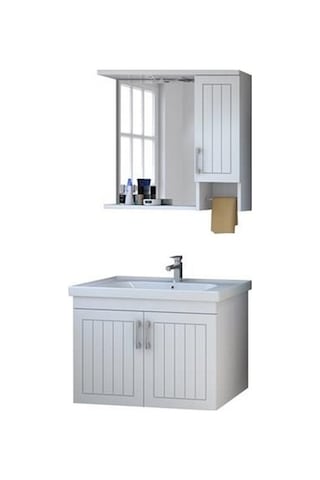 Denko Lotus 80 Cm Mdf, Lake Banyo Dolabı Takımı Çok Renkli