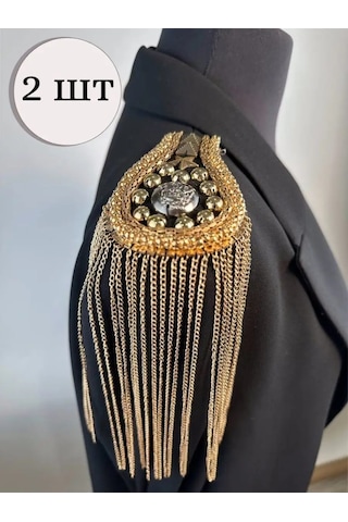 Slubov'u Epiletler 2 Adet, Ceket Broşu 106587739 Altın Rengi