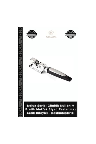 Delux Serisi Günlük Kullanım Pratik Mutfak Siyah Paslanmaz Çelik Bileyici - Keskinleştirici