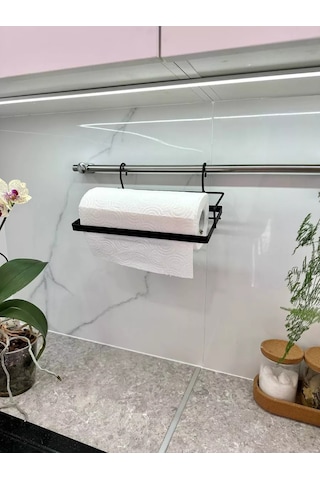 Saro House Koridor İçin Mutfak Kağıdı Askılığı 214320341 Siyah