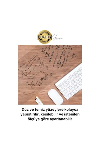 Kendinden Yapışkanlı Şeffaf Tahta Filmi 200x60 Cm Okul Kreş Ofis Not Alma Yazı Çalışma Panosu Folyo Çok Renkli