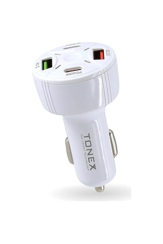 Tonex 53w 2 Pd 2 Usb Girişli Hızlı Şarj Araç Başlığı