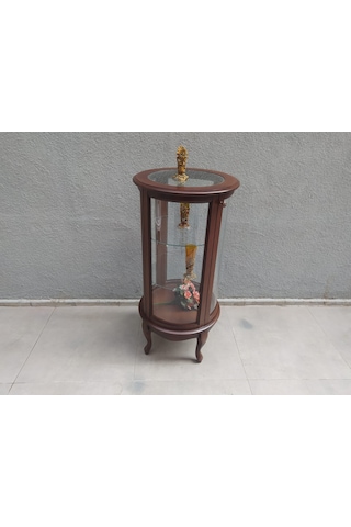 Bengimobilya Gümüşlük Yuvarlak Model 120 Cm Parlak Ceviz Kayın Lükens Aslan Ay (482399574)