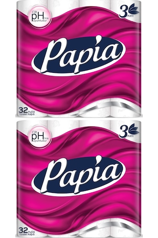 Papia Tuvalet Kağıdı (3 Katlı) 64 Lü Pk (2Pk*32)