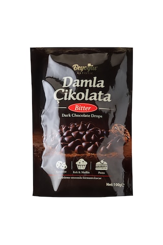 Beyoğlu Bitter Damla Çikolata 100 Gr Kurabiye,pasta Ve Kek İçin Beyoğlu Bitter Damla Çikolata 100 Gr Kurabiye,pasta Ve Kek İçin