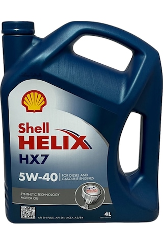 Shell Helix Hx7 5W-40 API SN Plus Sentetik Motor Yağı 4 L