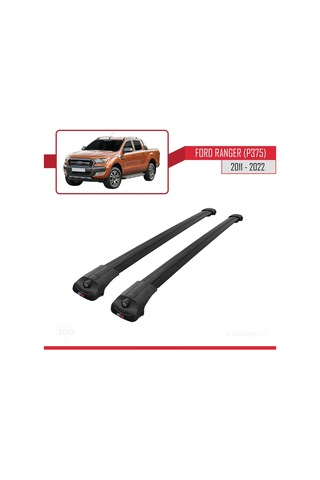 Ford Ranger 2011-2022 Arası İle Uyumlu Ace-1 Ara Atkı Tavan Barı Siyah